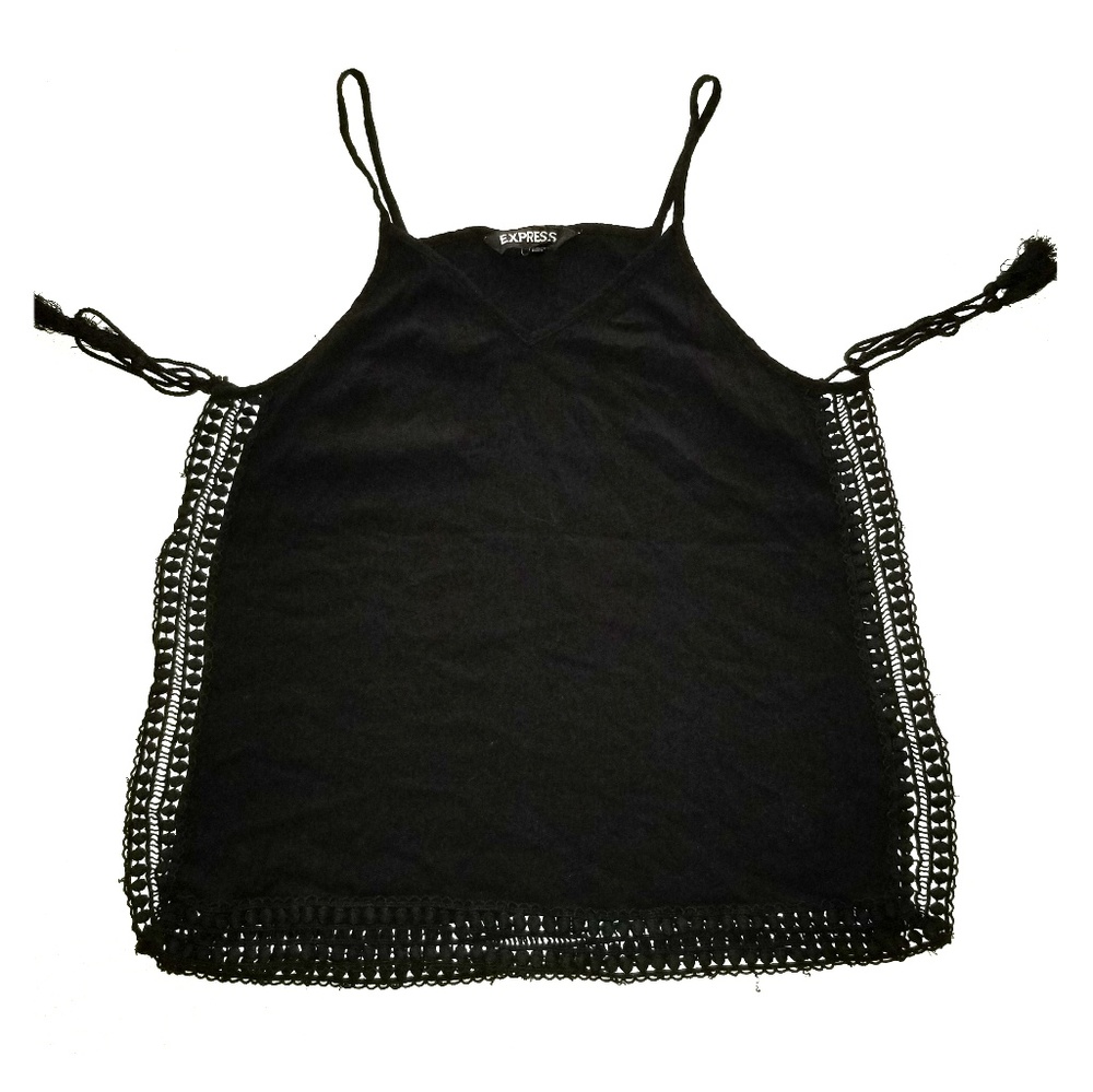 Black tied shirt
